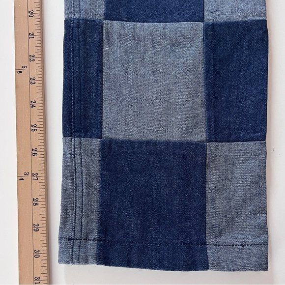 Checkered Jeans High Rise Straight Denim - Picture 7 of 16